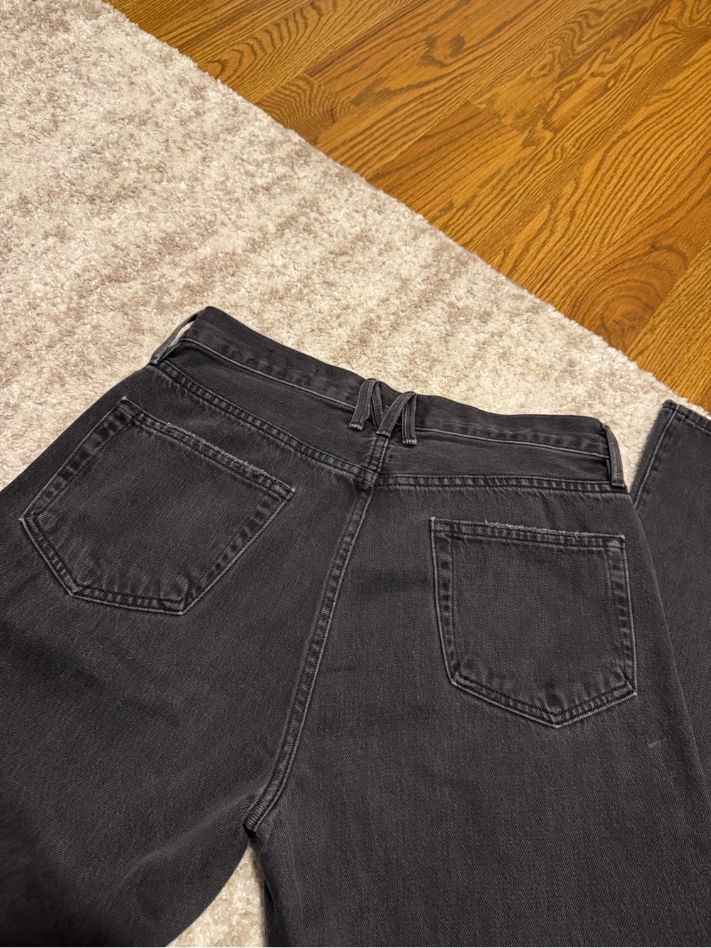 MEJURI x FRAME Black High-Waist Jeans